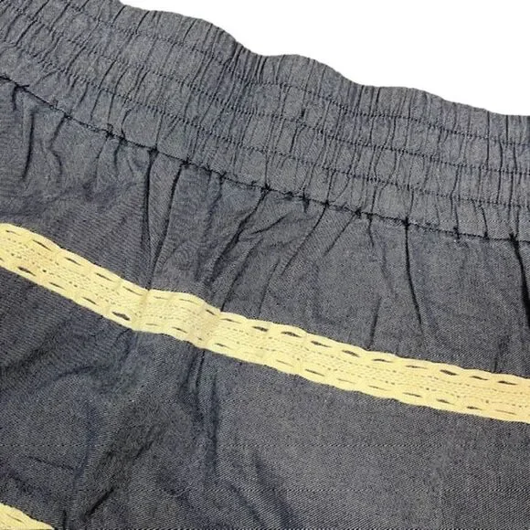 Banana Republic Elastic Waist Chambray Cotton Blend Skirt With Crochet Detail 4 - Picture 6 of 10